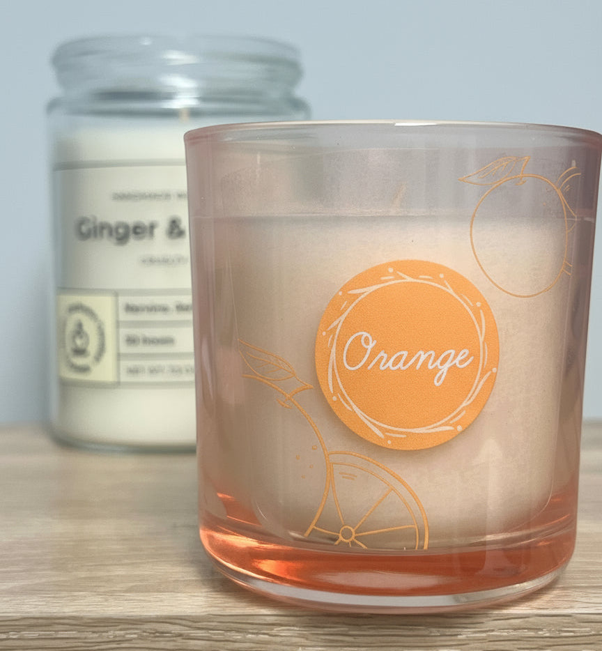 custom cut clear candle labels